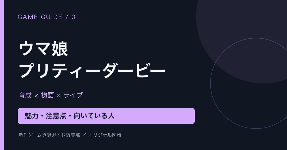 ウマ娘 プリティーダービーはどんなゲーム？魅力と注意点、向いている人の要点を整理した編集部オリジナルビジュアル